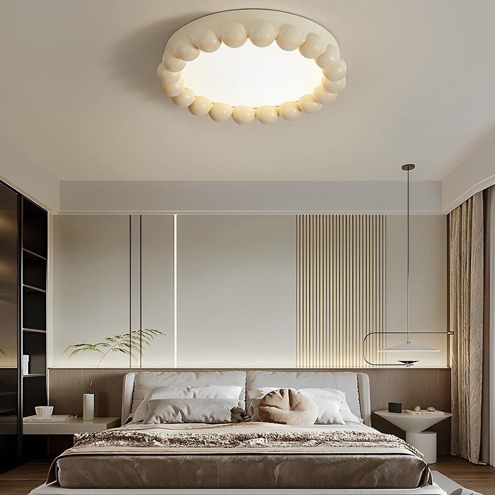 Round Artistic Handmade Three Step Dimming LED Nordic Ceiling Lightings