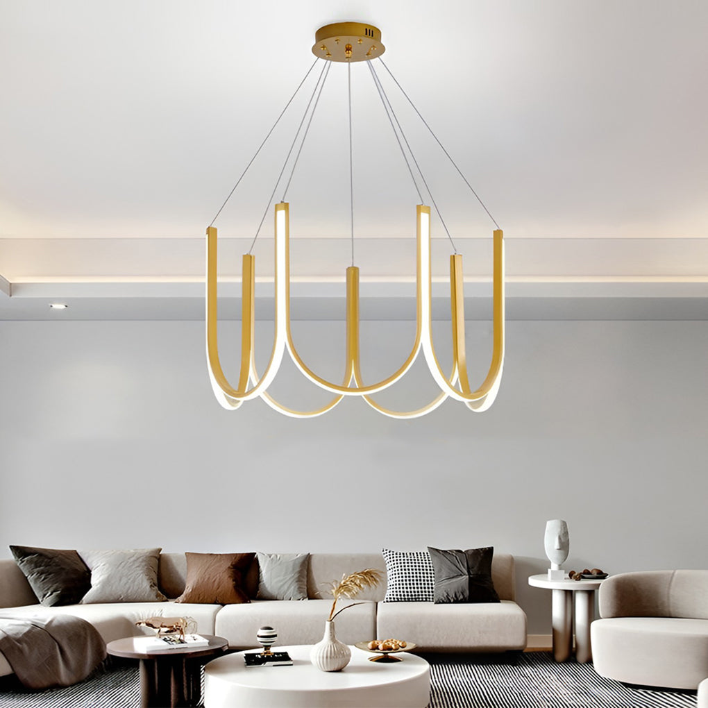 Minimalist 3 Step Dimming LED Nordic Chandelier Hanging Ceiling Light Fixture