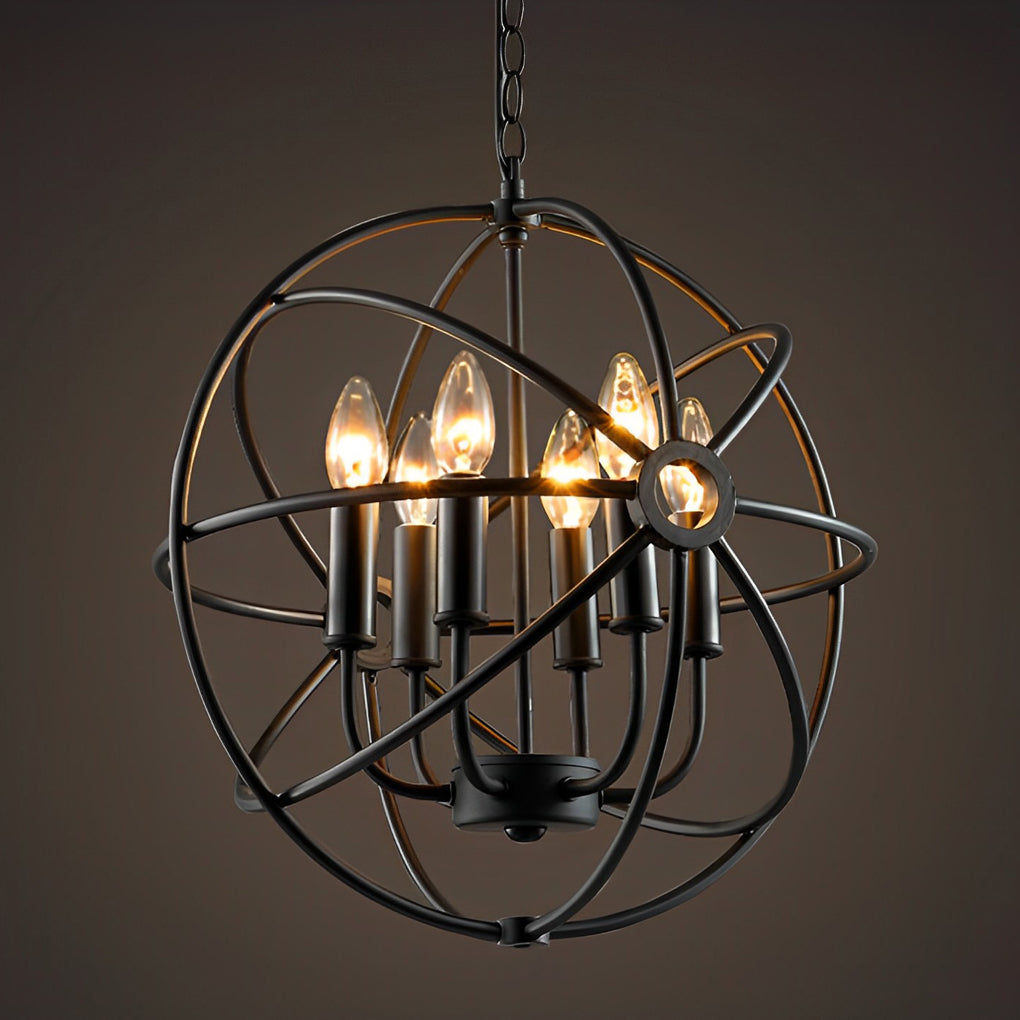 Retro Iron Birdcage Candlestick American Style Chandelier Pendant Lightings