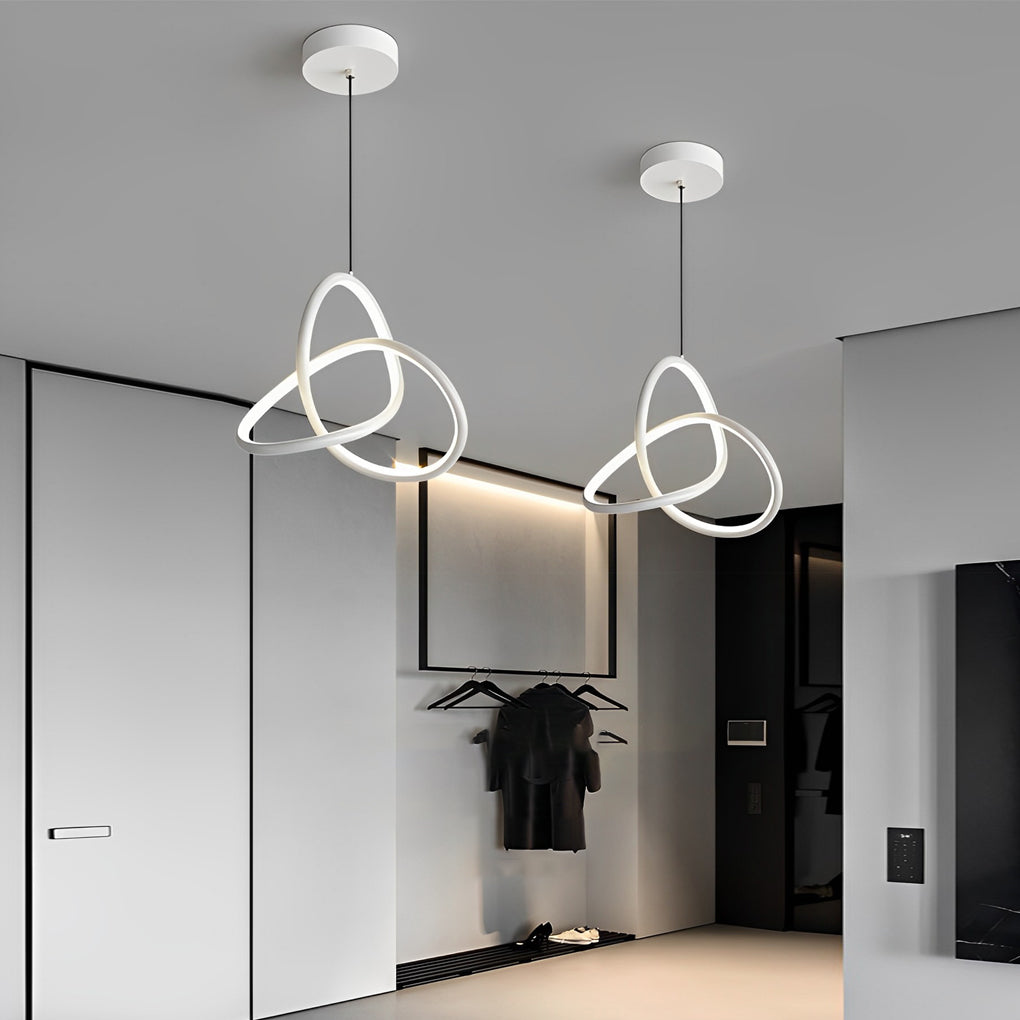 Circular Rings Creative Three Step Dimming LED Modern Chandelier Light Design