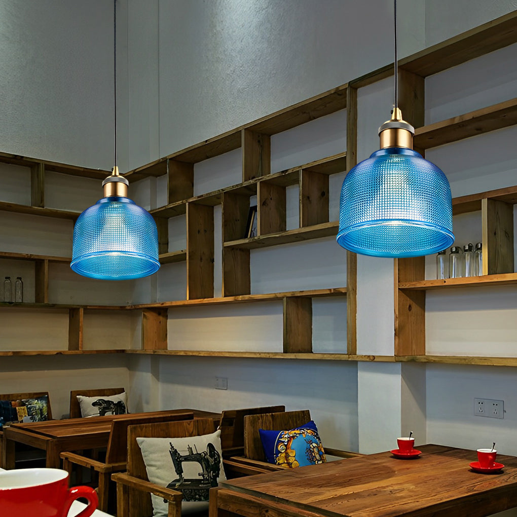 Glass Bowl Shape Electroplated Metal Nordic Creative Pendant Lightings