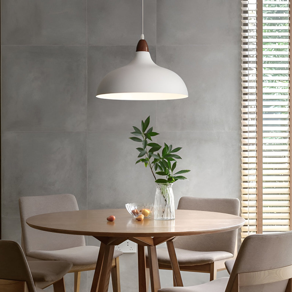 Round E27 12W White Nordic Pendant Light Hanging Light Fixture Chandelier