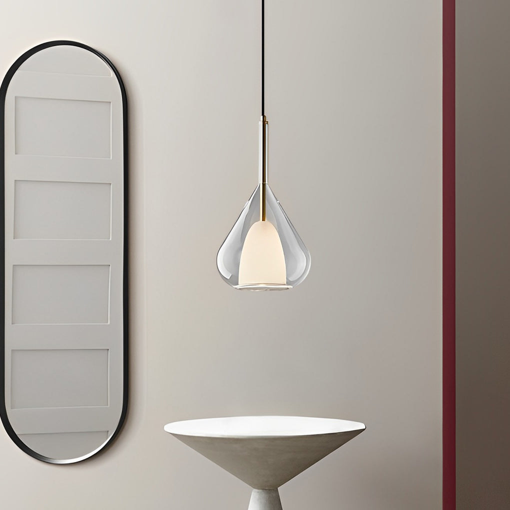 Raindrop Creative Double Layers Glass Nordic Pendant Lightings Small Chandelier