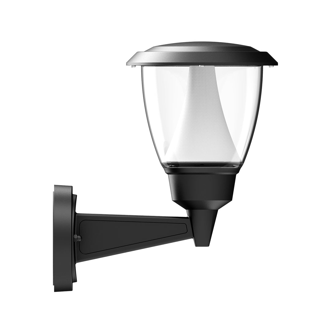Warm LED wall light illuminating textured brick surface creating dramatic architectural lighting effects