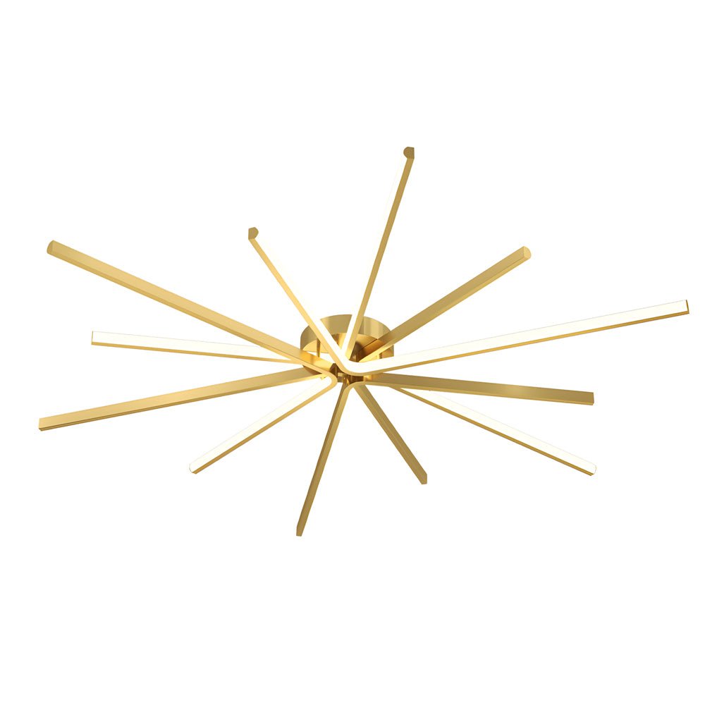 6 - Light LED Semi Flush Mount Copper Starbursts Ceiling Light Fireworks Ceiling Lighting Fixture