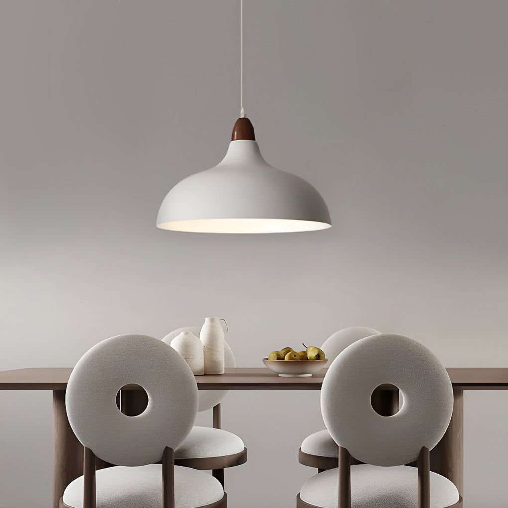 Round E27 12W White Nordic Pendant Light Hanging Light Fixture Chandelier