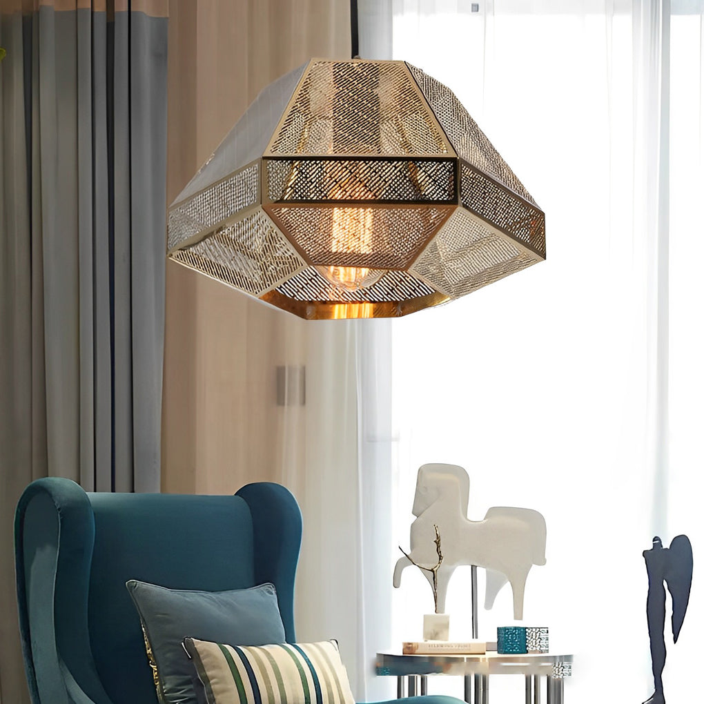 Electroplated Stainless Steel Creative Geometric Nordic Pendant Lightings