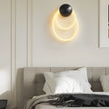 Creative Round Handmade Nylon Weaving LED Black Modern Wall Light Fixture - Dazuma