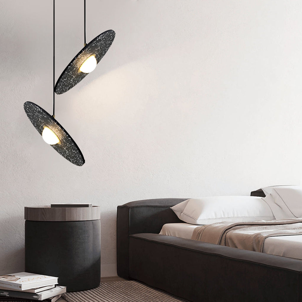 Round Terrazzo Planets Glass Creative LED Nordic Pendant Lightings Fixture
