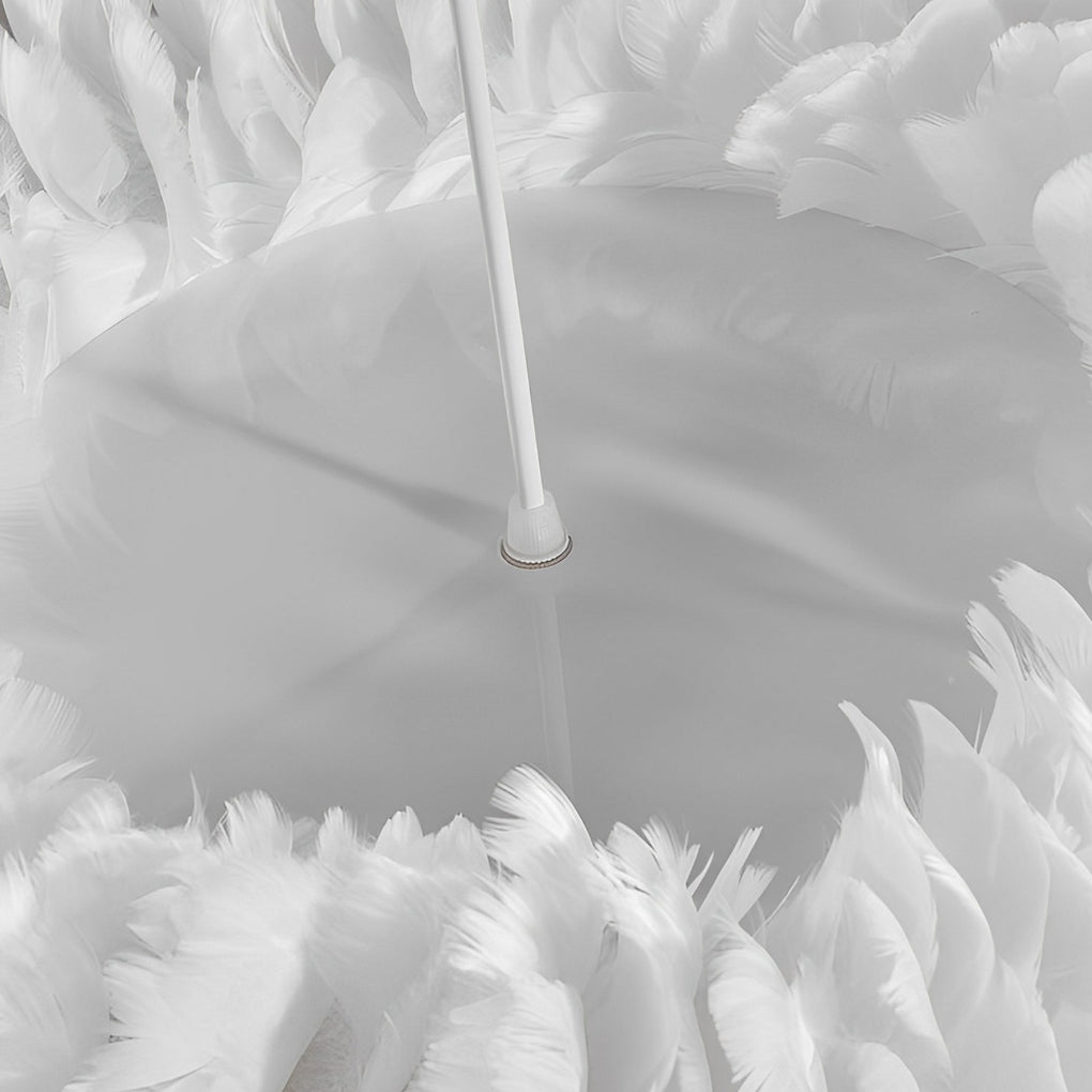Minimalist Feathers White Creative Modern Pendant Lightinging Chandelier
