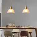 Glass Flower Wood Creative Ins Led Nordic Pendant Lights Hanging Lamp - Dazuma