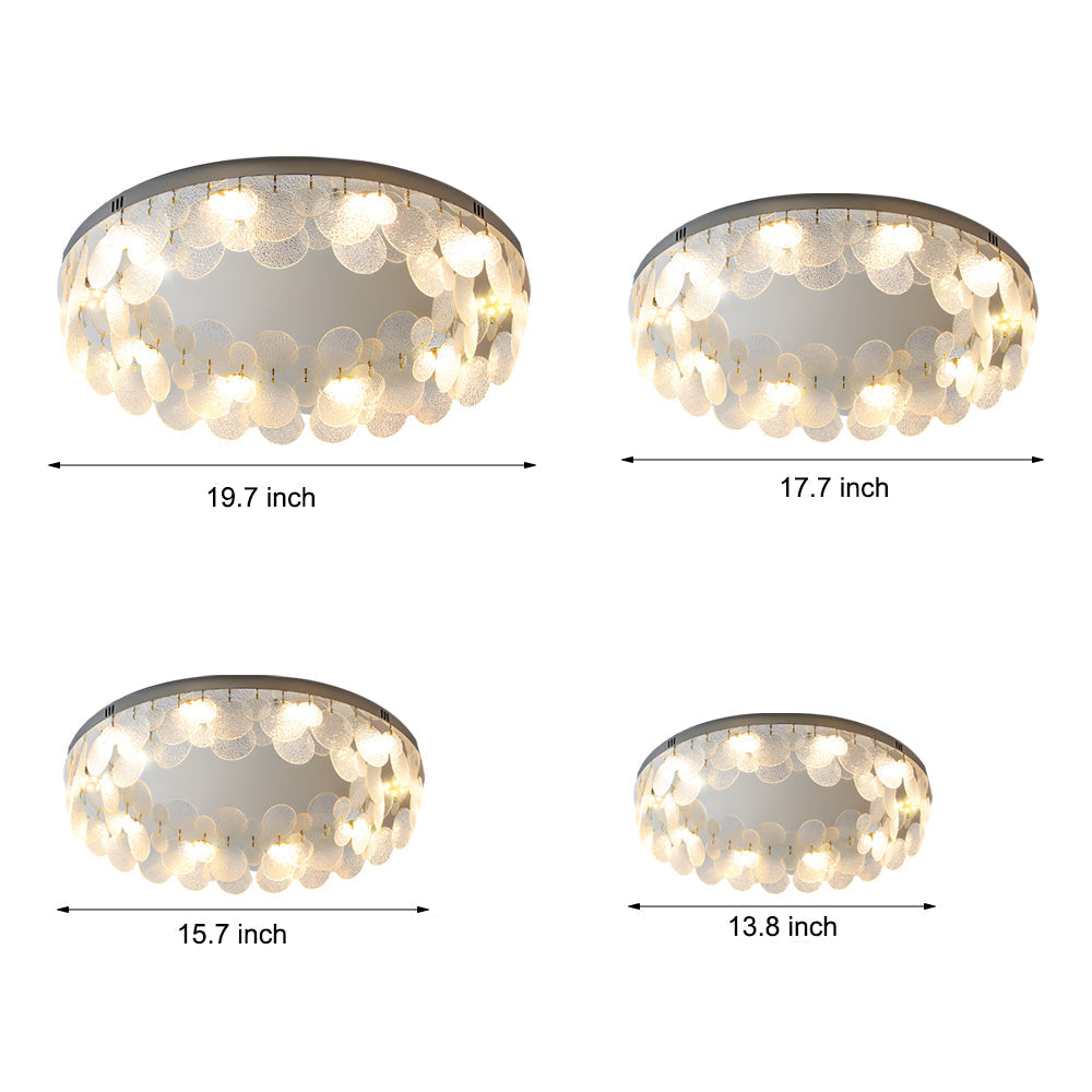 Small Glass Seashells 3 Step Dimming Simple Post-Modern Ceiling Light Fixture