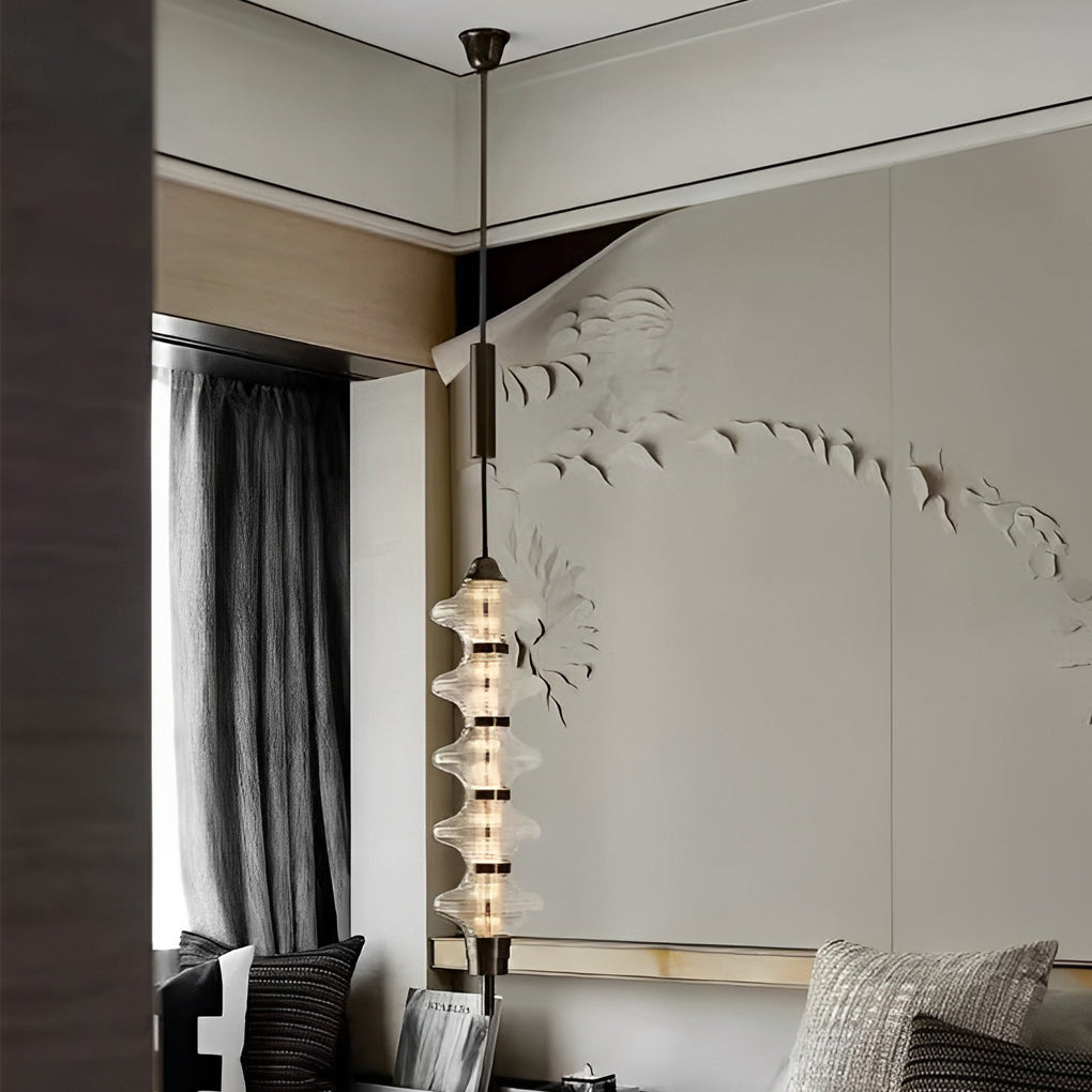 Glass Creative Gourd Metal LED Modern Minimalist Small Chandelier Light Design