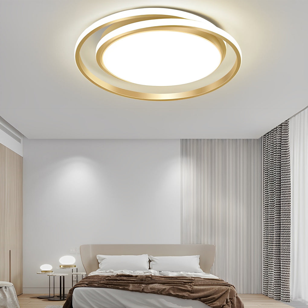Circular LED Stepless Dimming Modern Ceiling Lightings with Remote Control