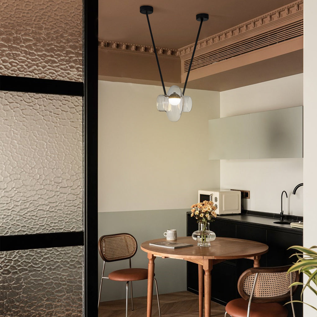 Creative Glass Jar LED Simplicity Decor Modern Chandelier Hanging Light Fixture