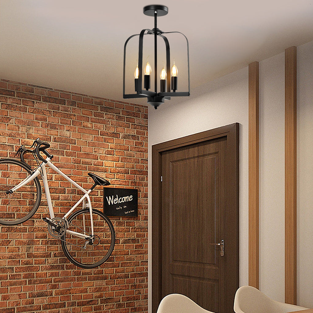 Creative Iron Cage American Country Style Chandelier Ceiling Lighting Fixture