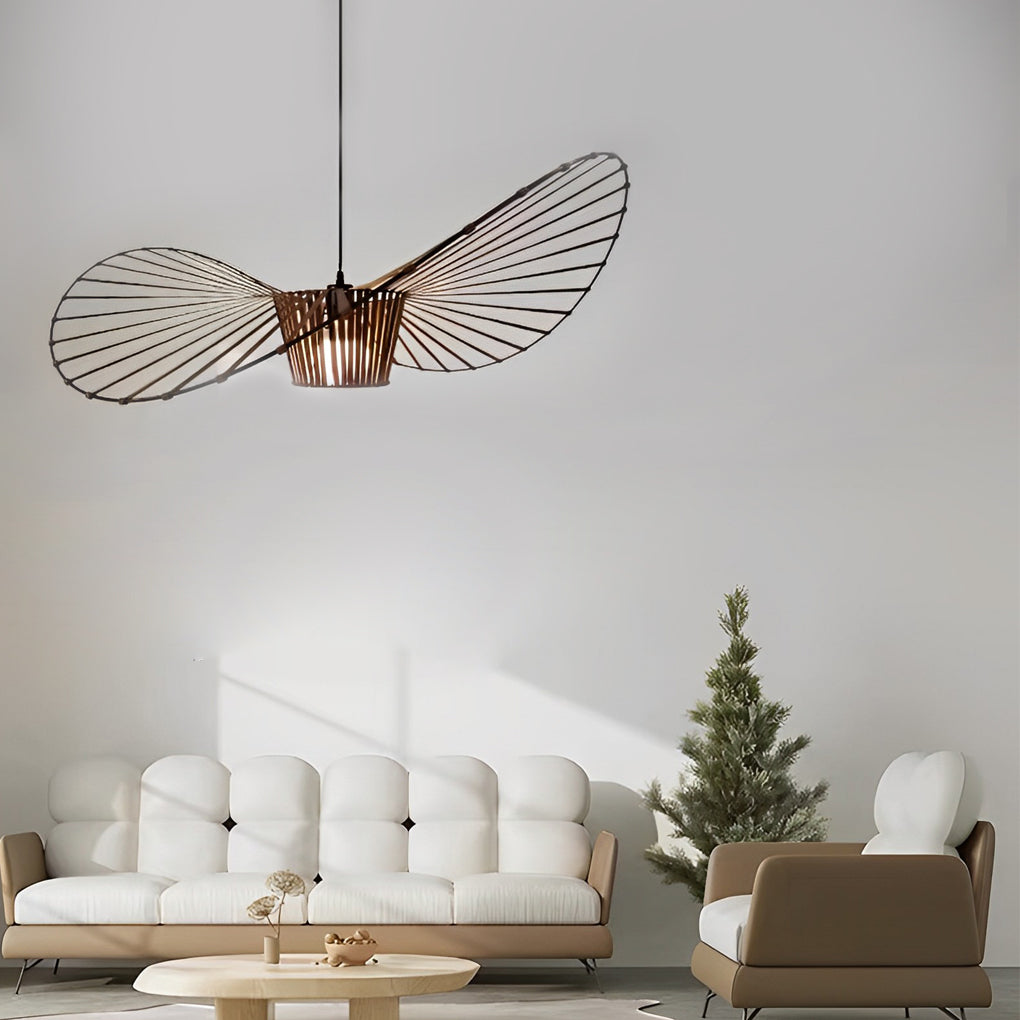 Creative French Style Hat Fabric Nordic Chandelier Pendant Lighting Fixture