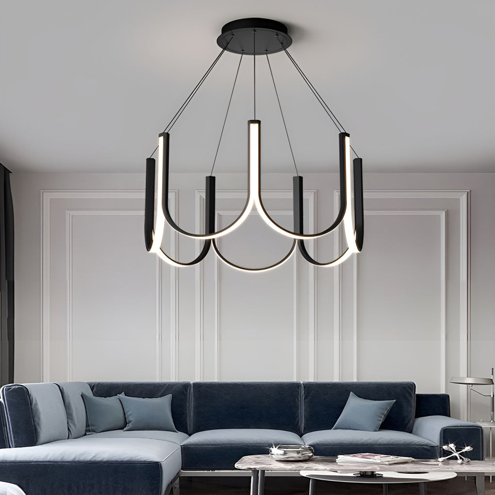Minimalist 3 Step Dimming LED Nordic Chandelier Hanging Ceiling Light Fixture