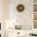 Double Layer Round Glass Electroplated Metal LED Nordic Wall Lights - Dazuma