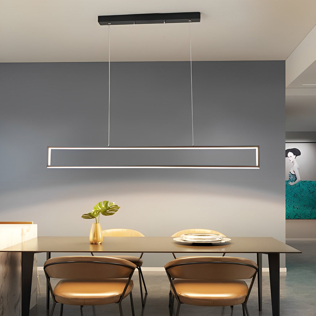 Creative Rectangular Frame LED Modern Chandelier Hanging Ceiling Light Fixture