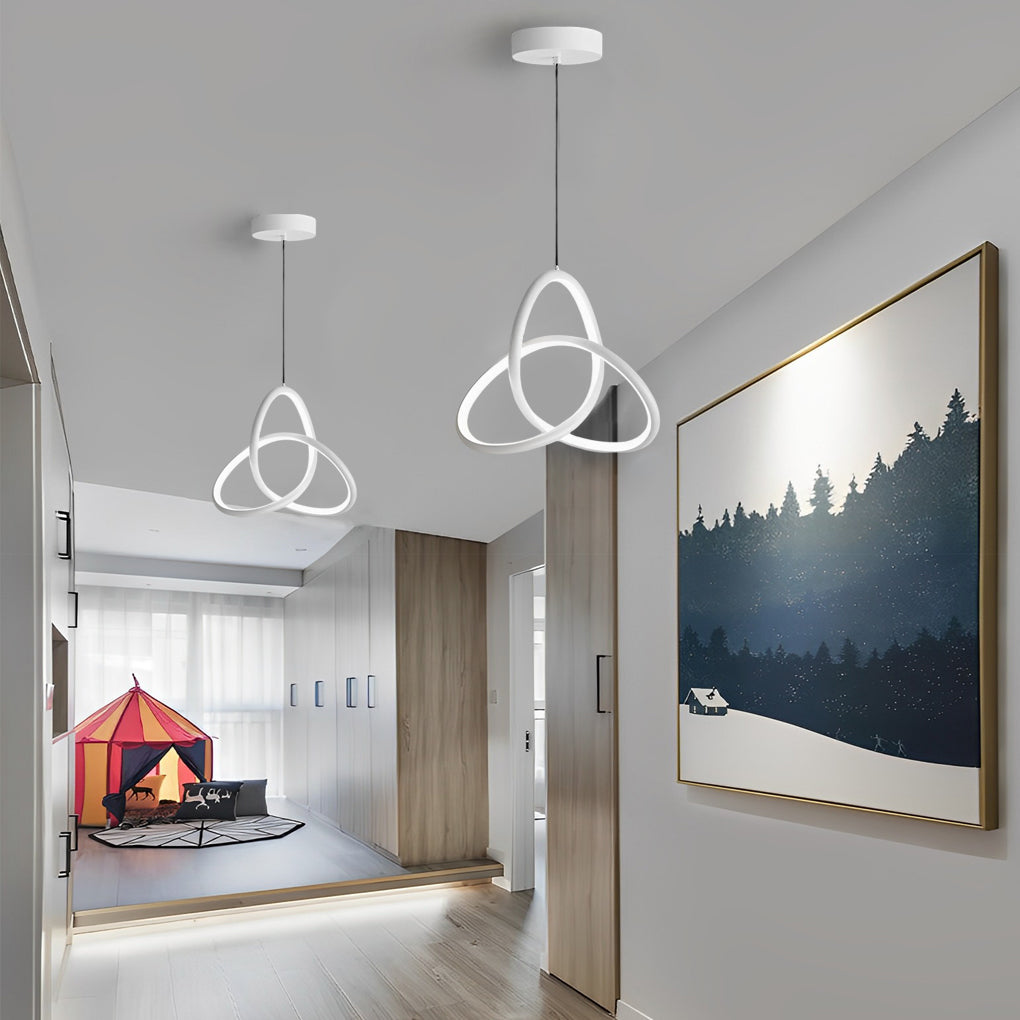 Circular Rings Creative Three Step Dimming LED Modern Chandelier Light Design