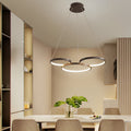 3 Rings Chandelier Dimmable Kitchen Dining Room Lighting Ceiling Lights with Remote Control - Dazuma