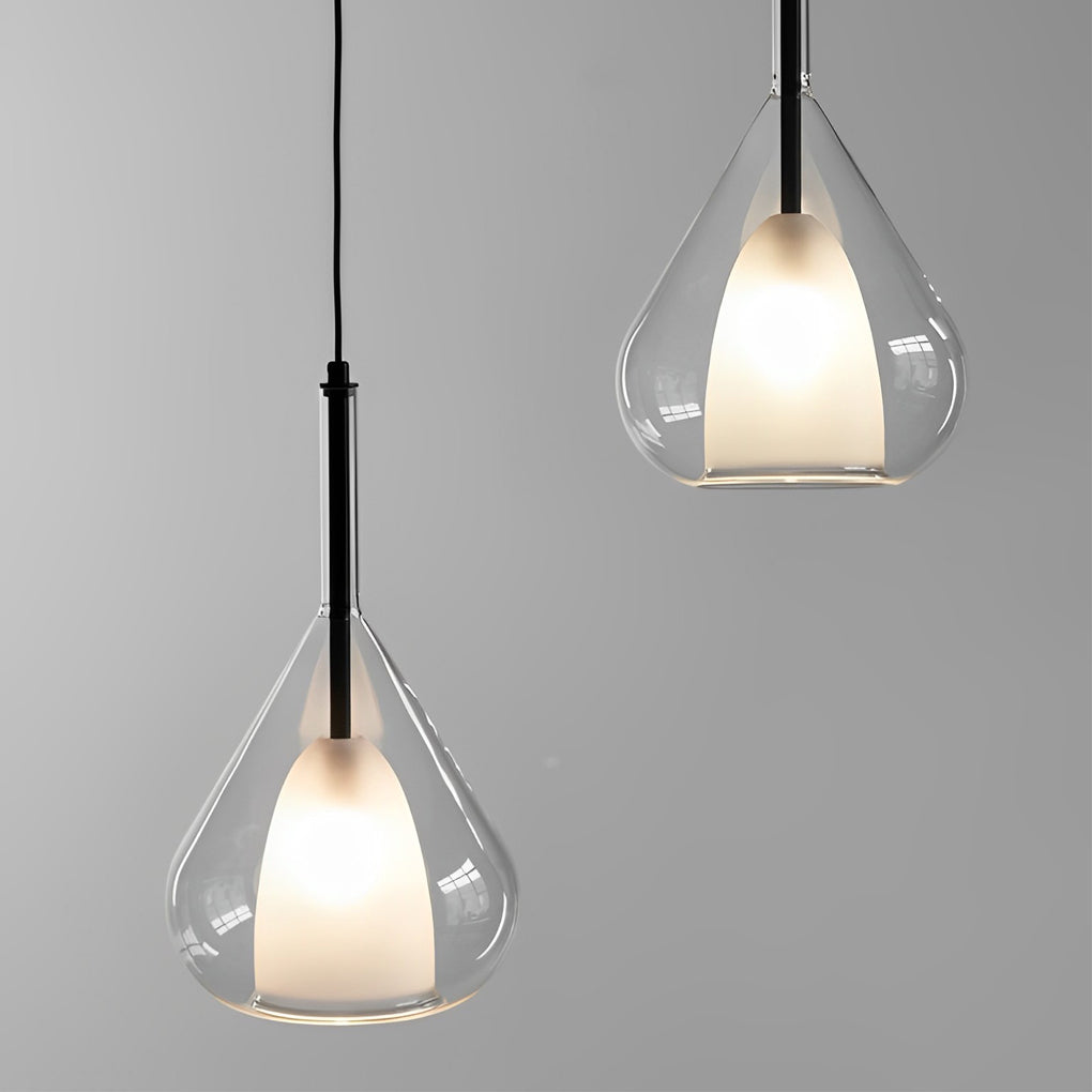 Raindrop Creative Double Layers Glass Nordic Pendant Lightings Small Chandelier
