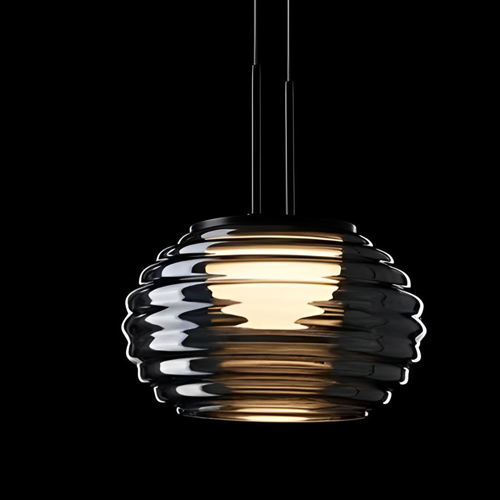 Creative Glass Ball LED Smoke Gray Nordic Pendant Lightings Island Lighting