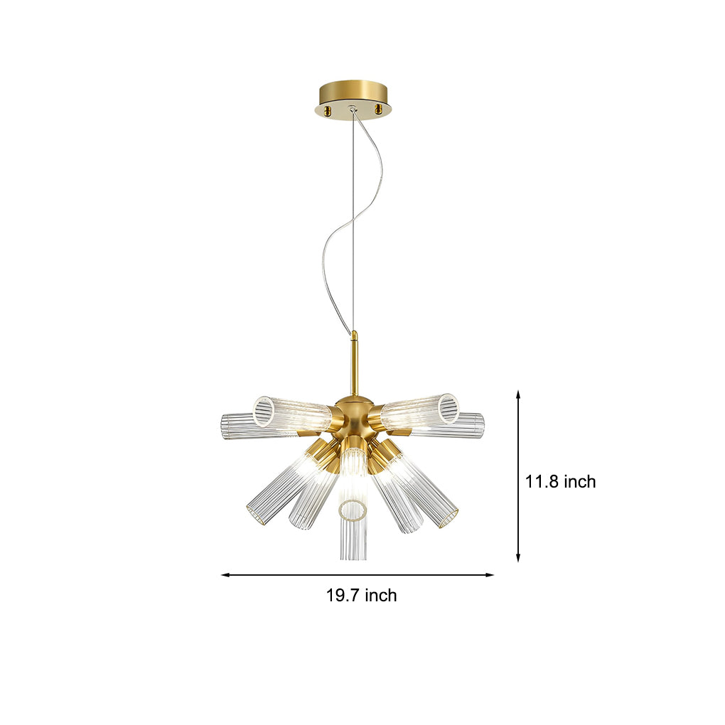 Acrylic Tube Three Step Dimming Post-Modern Sputnik Light Chandelier Design
