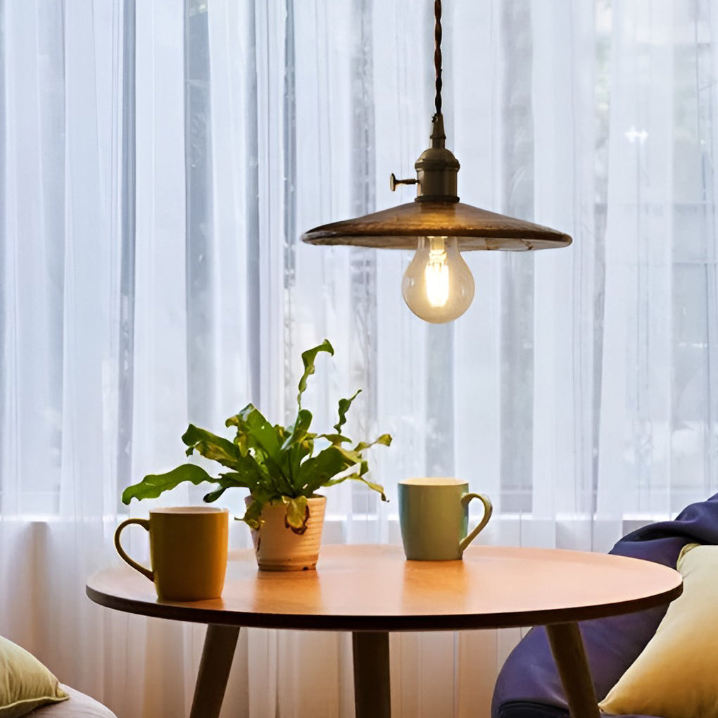 Circular Brown Glass LED 4W Creative Retro Island Lights Pendant Lightings