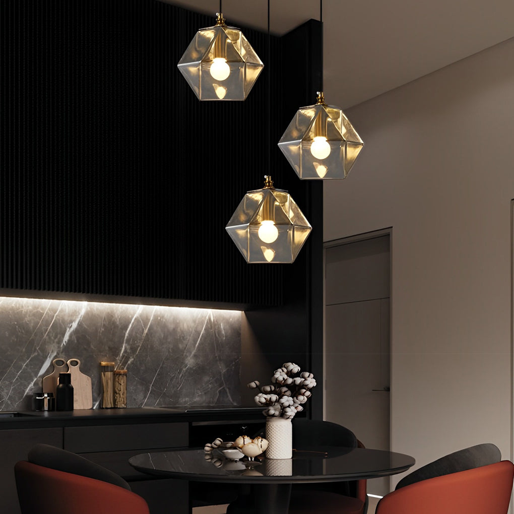 Creative Design Glass Metal Nordic Pendant Lighting Kitchen Island Lighting