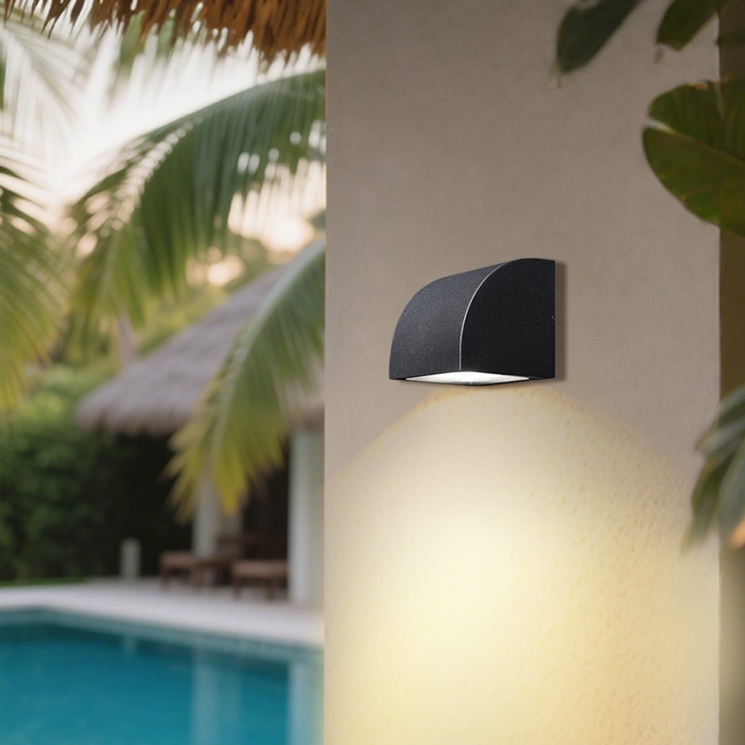 Classic bronze wall light with frosted glass shade in traditional lantern design