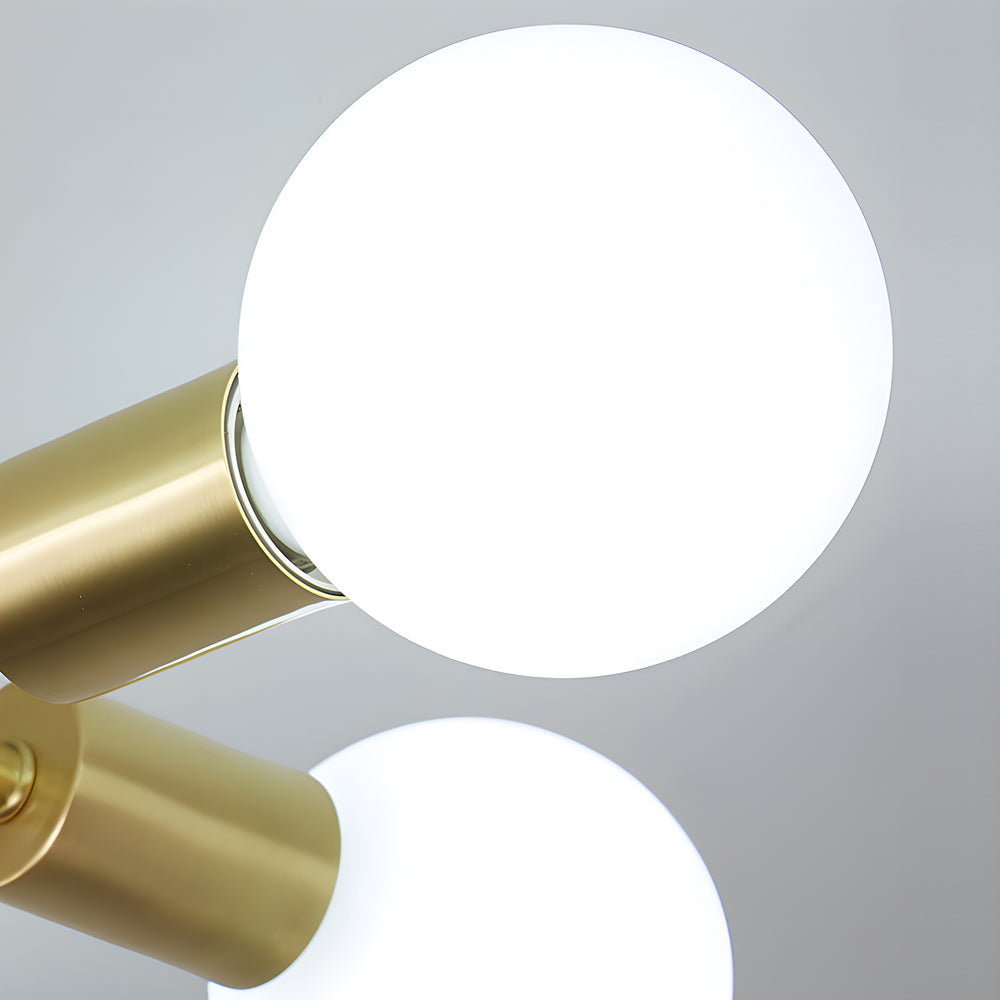 Flush Mount Gold Ceiling Light Curved Arm Modern Iron Light