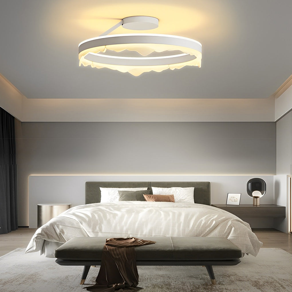 Round Stepless Dimming LED White Ins Nordic Ceiling Lightings Flush Mount Lighting