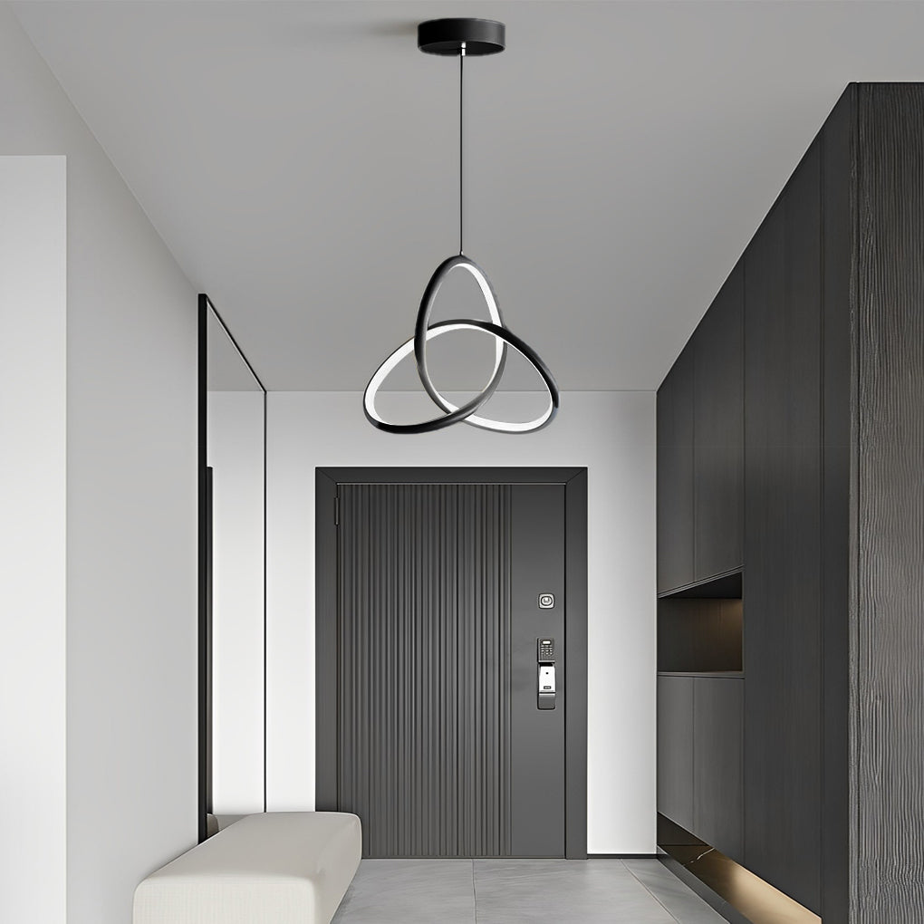 Circular Rings Creative Three Step Dimming LED Modern Chandelier Light Design