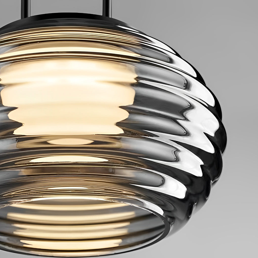 Creative Glass Ball LED Smoke Gray Nordic Pendant Lightings Island Lighting