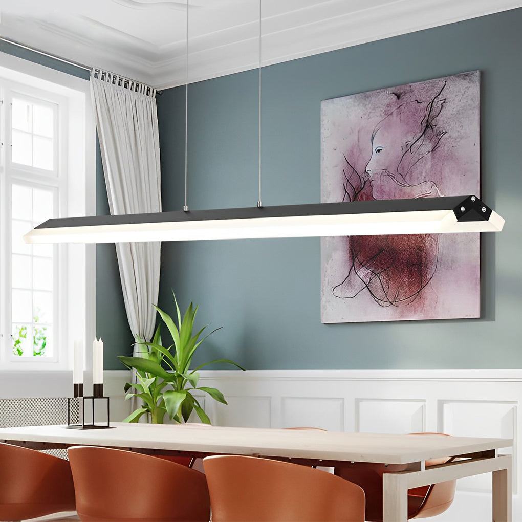 Minimalist Creative LED Linear Lights Neutral Light Metal Modern Pendant Lighting