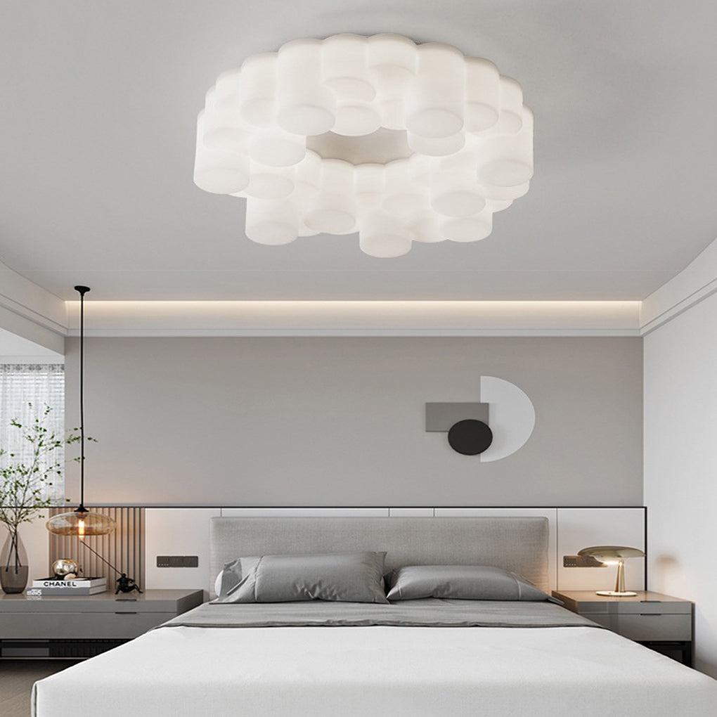Ring Honeycombs Three Step Dimming LED White Ins Nordic Chandelier Light Design