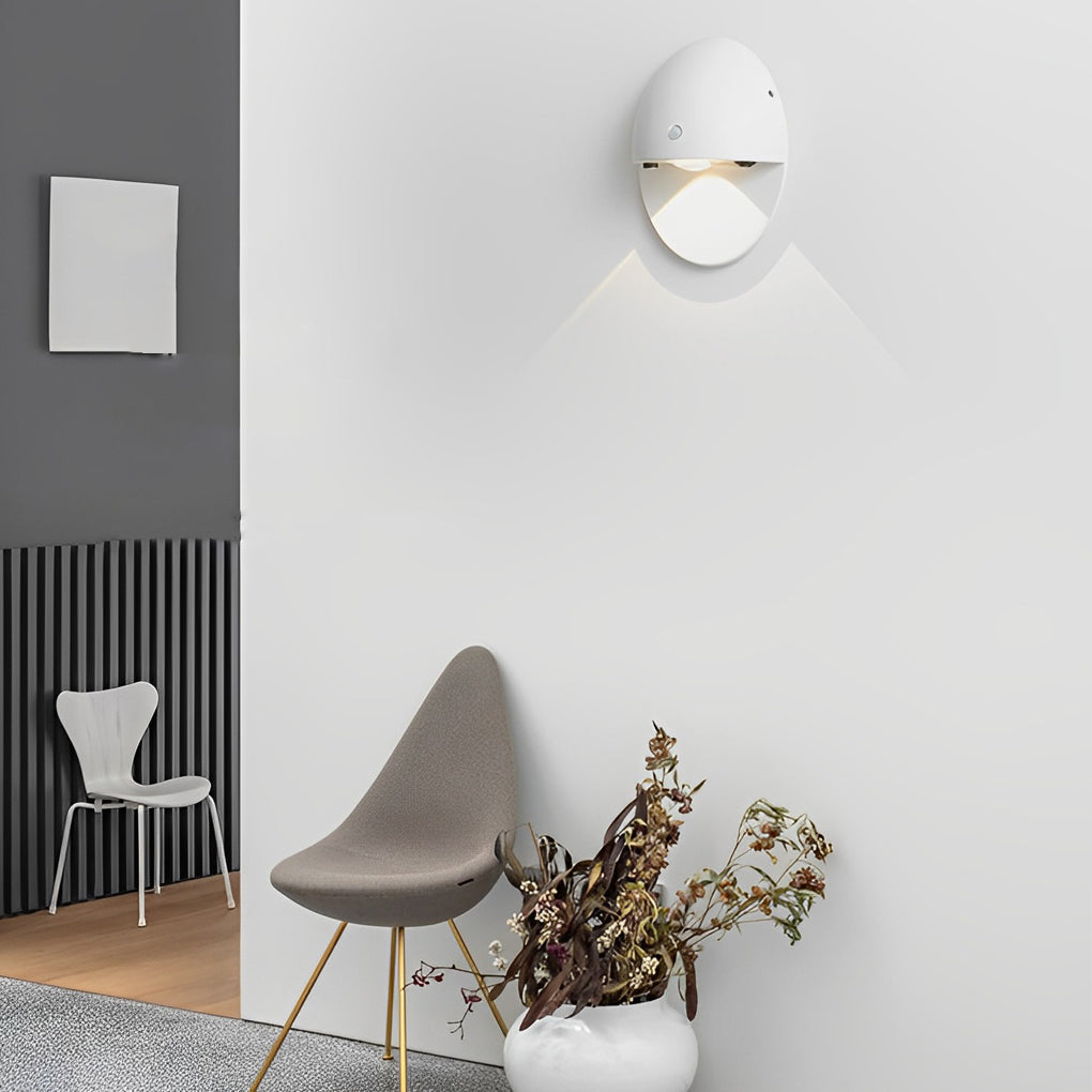 Oval Shape USB Rechargeable Motion Sensor Magnetic Modern Wall Lamp - Dazuma
