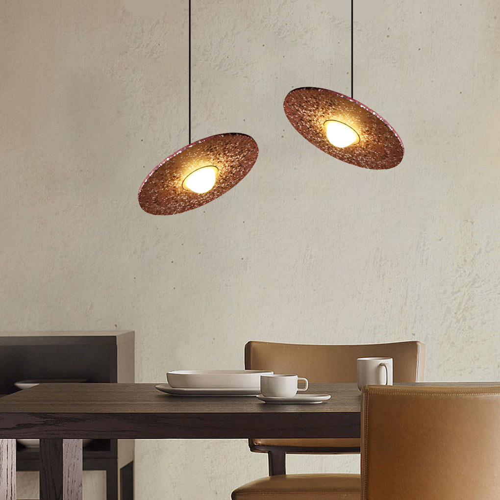 Round Terrazzo Planets Glass Creative LED Nordic Pendant Lightings Fixture