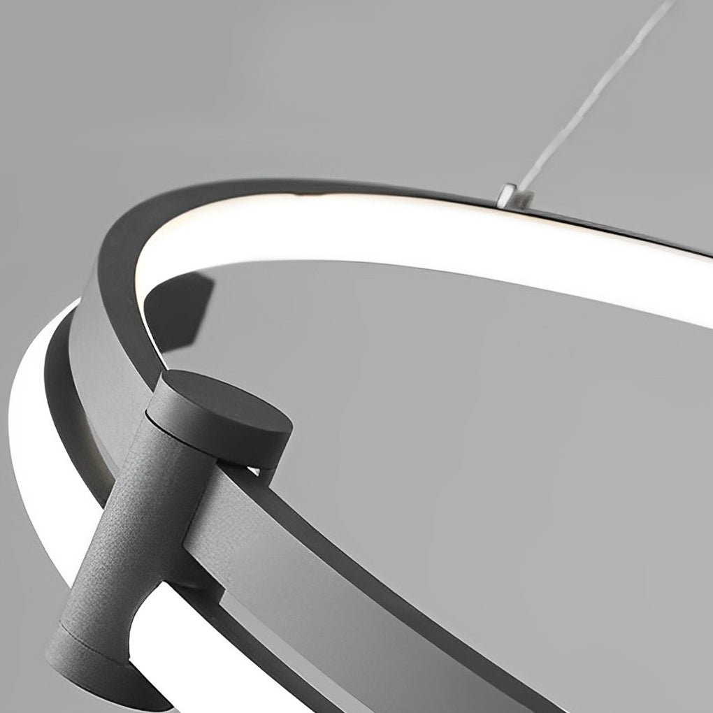Minimalist Round Stepless Dimming with Remote LED Nordic Chandelier Design