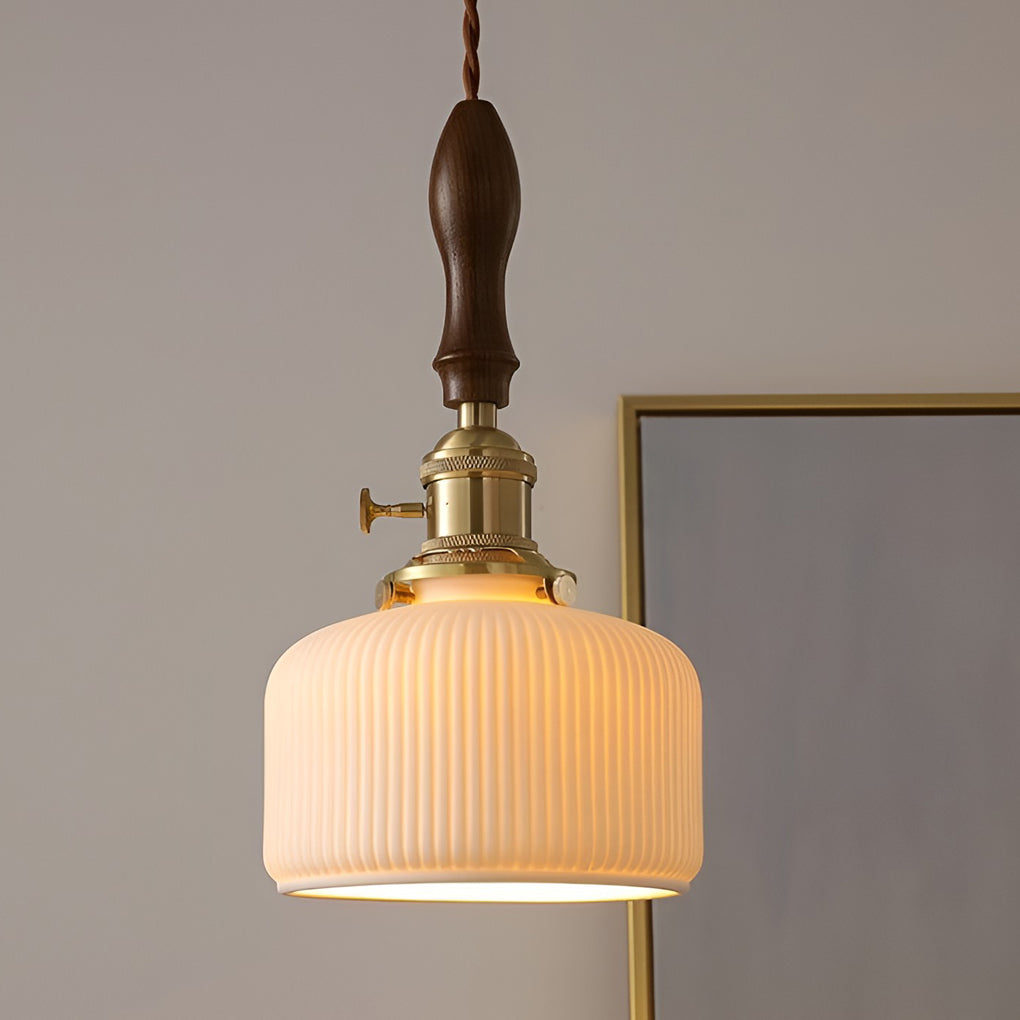 Creative Ceramic Copper LED 12W Nordic Pendant Light Plug in Wall Light Fixture