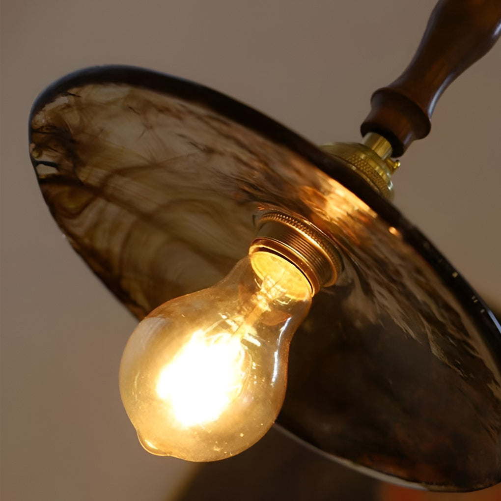 Circular Brown Glass LED 4W Creative Retro Island Lights Pendant Lightings