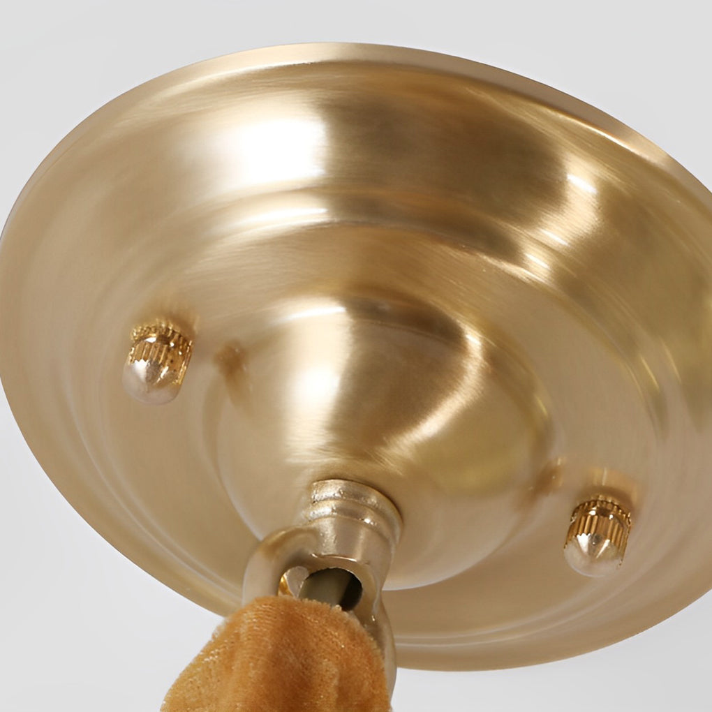 Retro Glass Copper Personality Industrial Style Small Chandelier Light Design