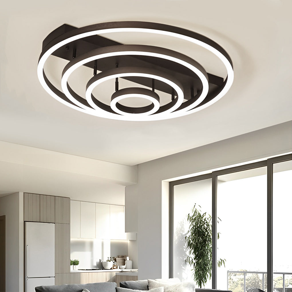 Adjustable Multiple Circular LED Modern Flush Mount Ceiling Lightings