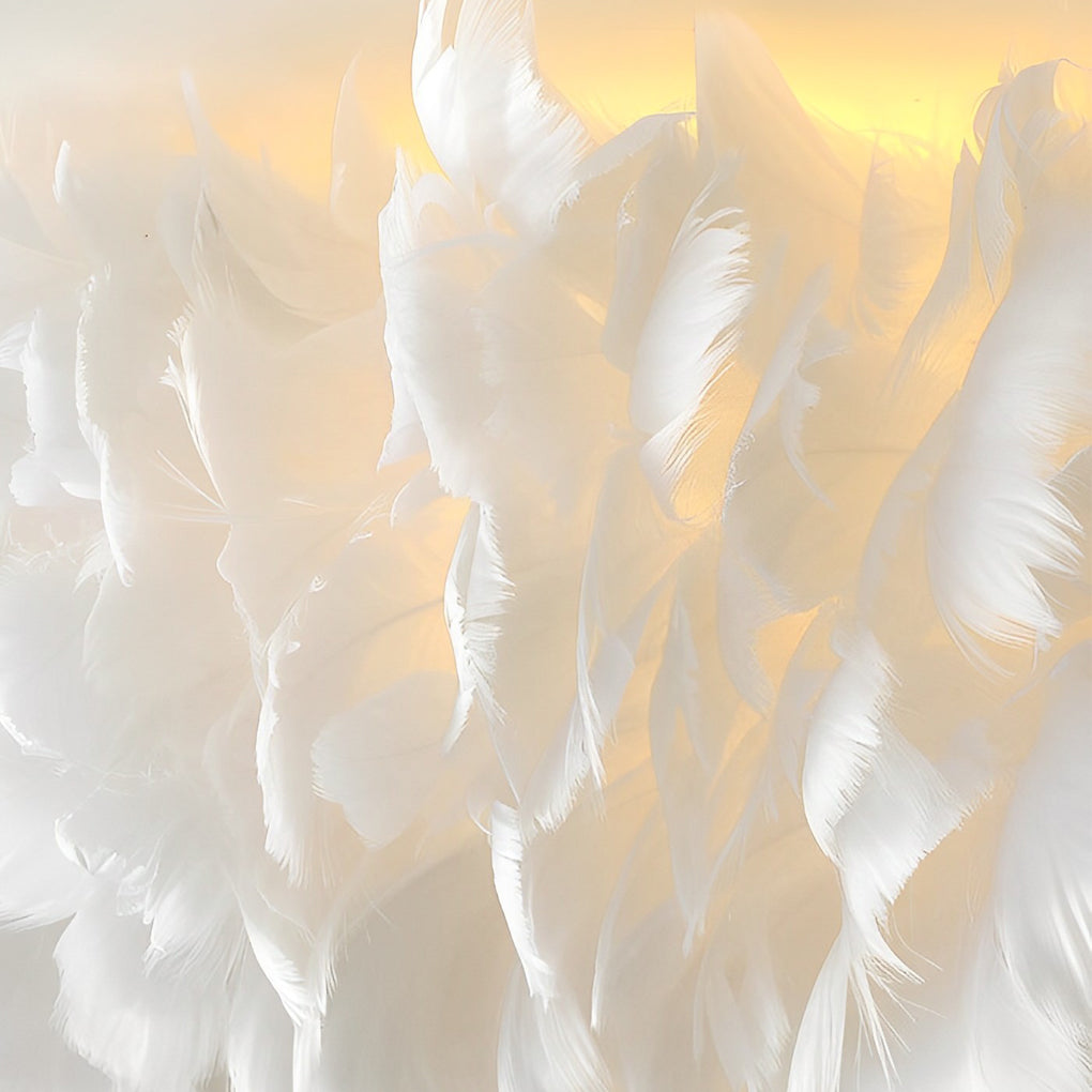 Minimalist Feathers White Creative Modern Pendant Lightinging Chandelier
