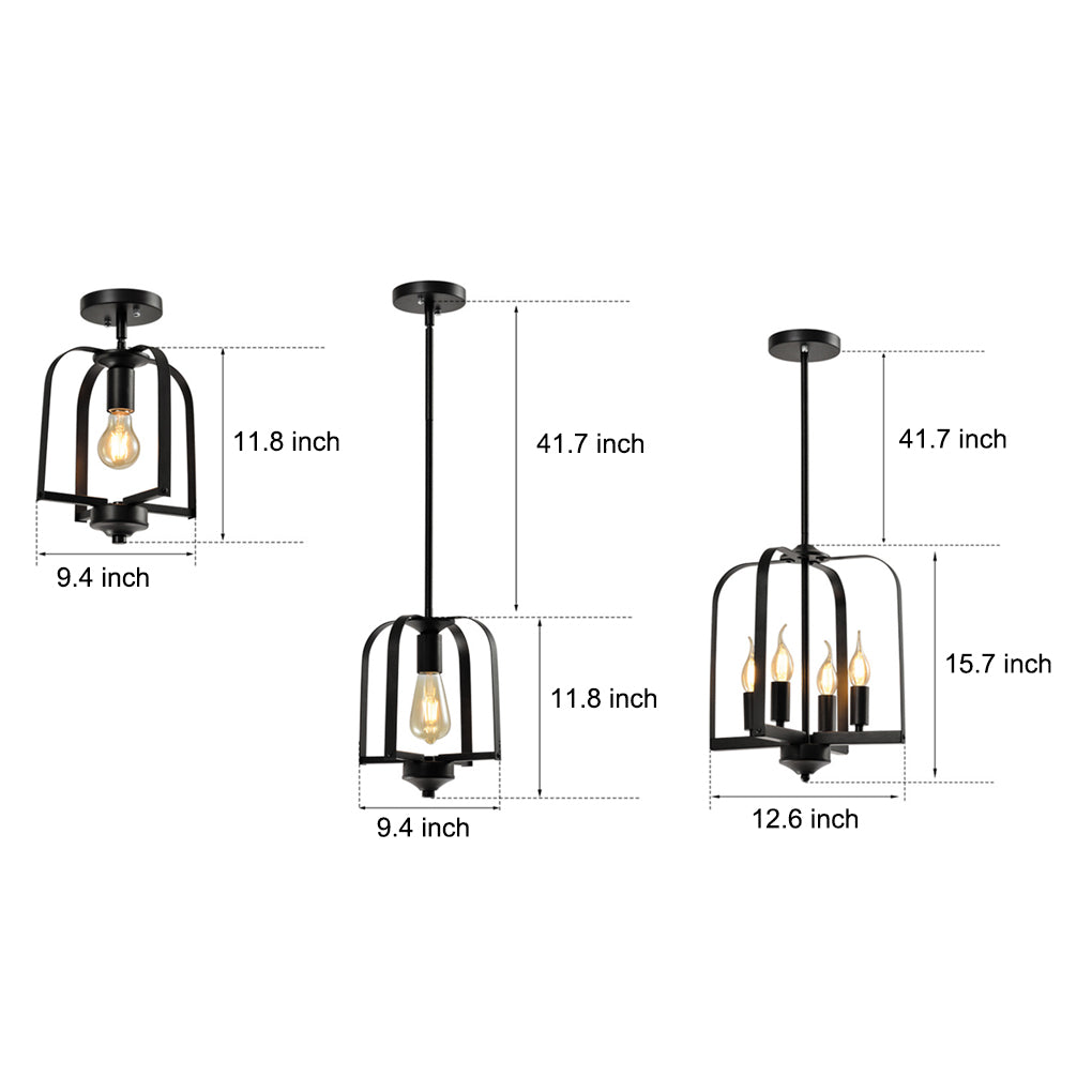 Creative Iron Cage American Country Style Chandelier Ceiling Lighting Fixture