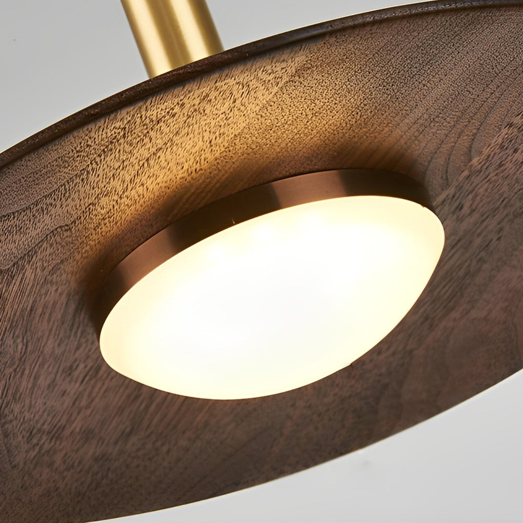 Creative Flying Saucer Shape Wood LED Nordic Chandelier Pendant Lightings