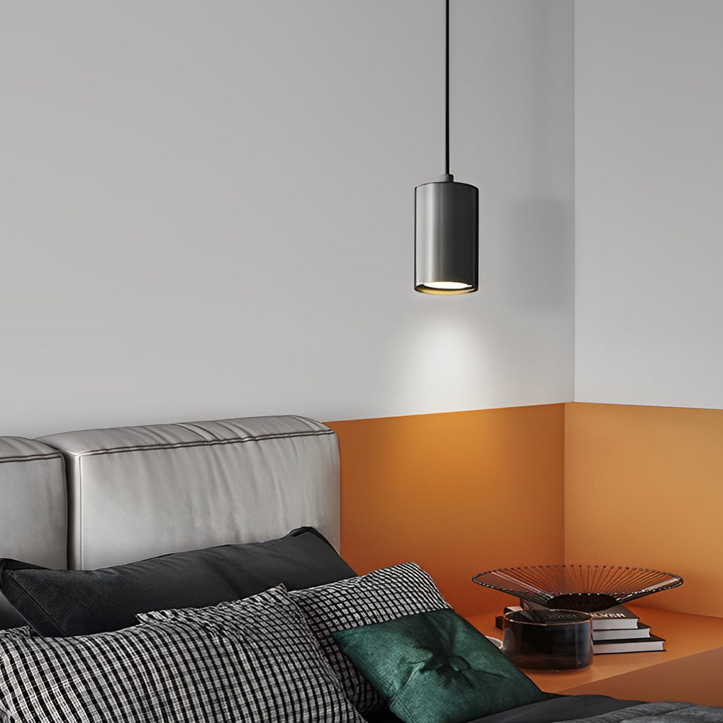 Cylindrical Minimalist Copper Electroplated Nordic Chandelier Spotlight Design