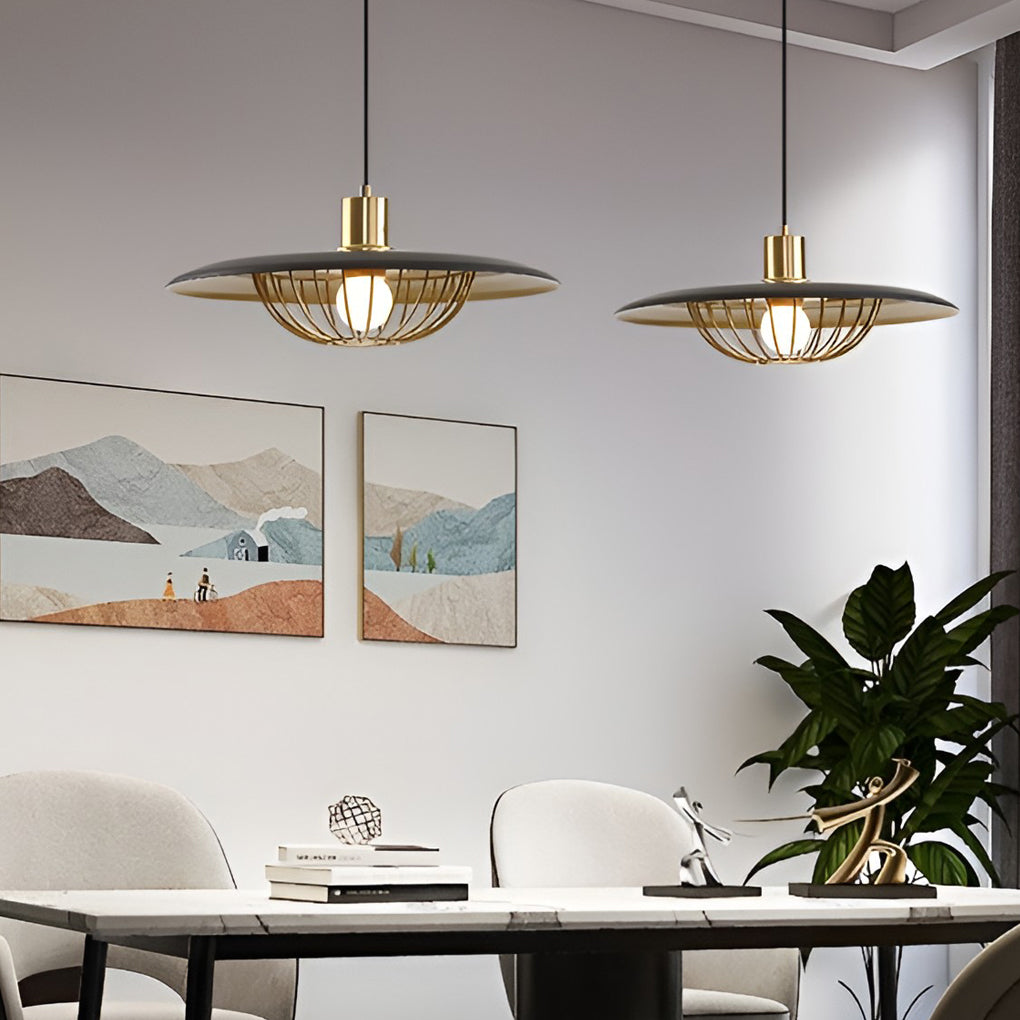 Creative Circular Electroplated Three Step Dimming Nordic Pendant Lightinging